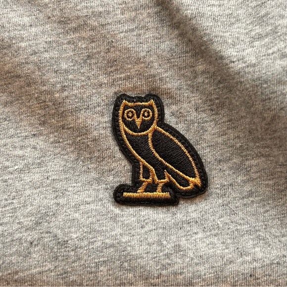OVO Classic Grey T-shirt Black Owl Logo Size XL - Picture 2 of 5